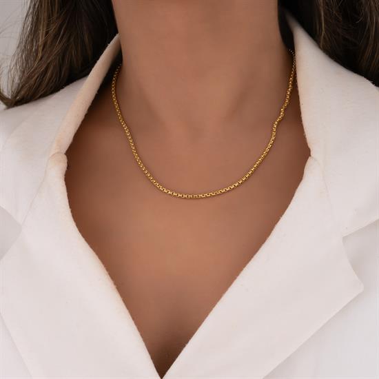 Doç Model Zincir 14 Ayar Altın 3 Mm