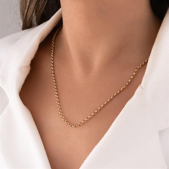 Doç Zincir 14 Ayar Altın 4 Mm