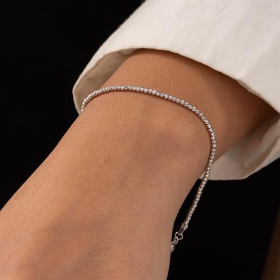 Dorika 14 Ayar Beyaz Altın Bileklik 