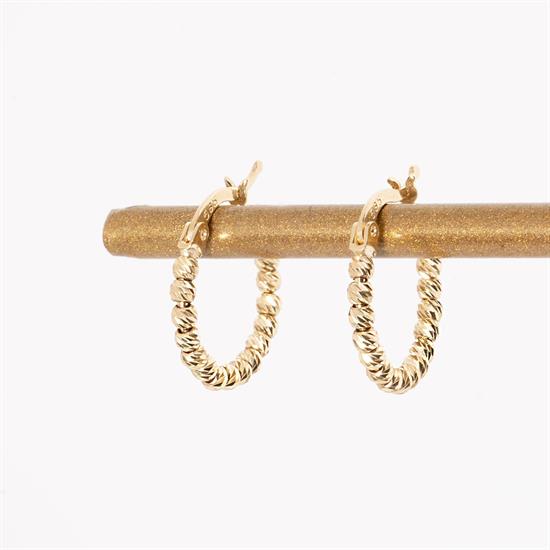 Dorika Toplu 14 Ayar Altın Halka Küpe 1,5 Cm