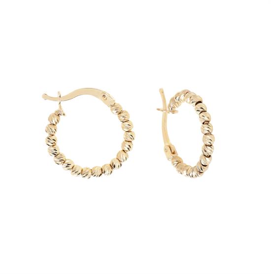 Dorika Toplu 14 Ayar Altın Halka Küpe 1,5 Cm