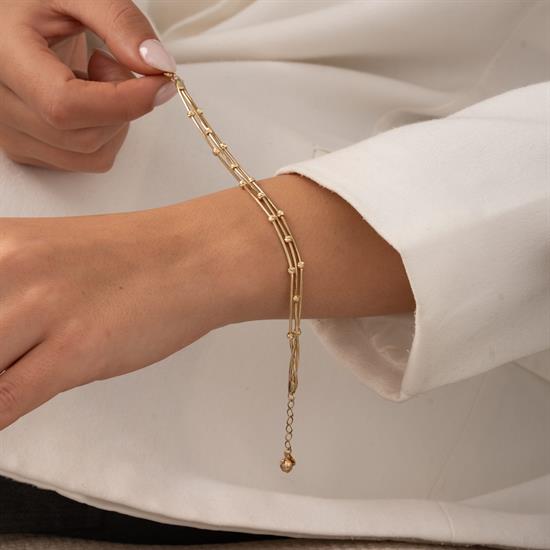 Dorikalı 3 Sıra 14 Ayar Altın Bileklik