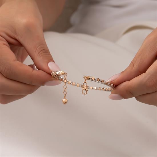 Dorikalı 14 Ayar Beyaz Altın Kelepçe