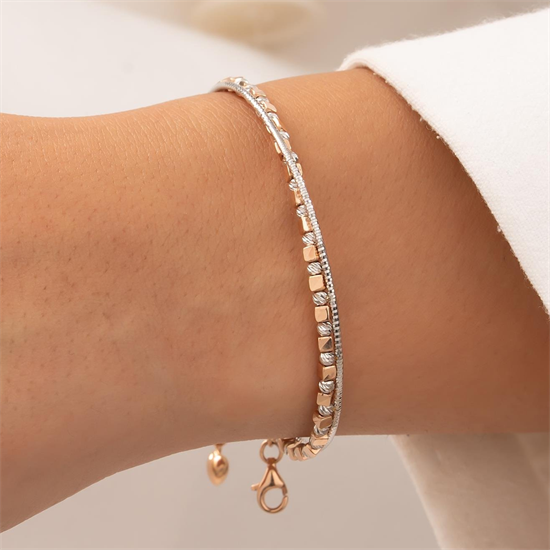 Dorikalı 14 Ayar Beyaz Altın Kelepçe