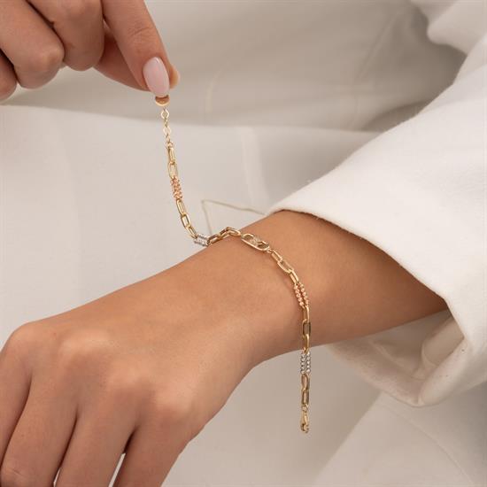 Dorikalı Ataç Model 14 Ayar Altın Bileklik