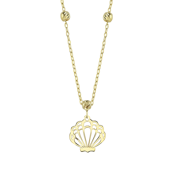Dorikalı İstiridye 14 Ayar Altın Kolye