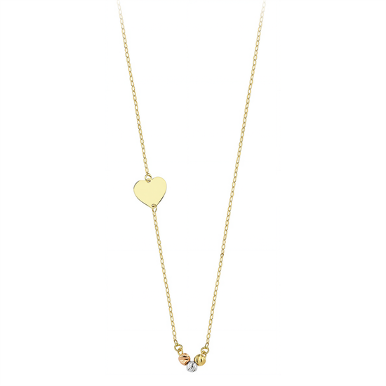 Dorikalı Kalp Minimal 14 Ayar Altın Kolye