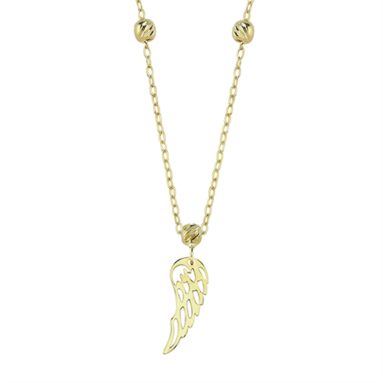 Dorikalı Melek Kanadı 14 Ayar Altın Kolye