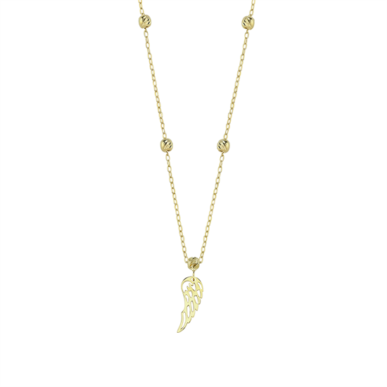 Dorikalı Melek Kanadı 14 Ayar Altın Kolye