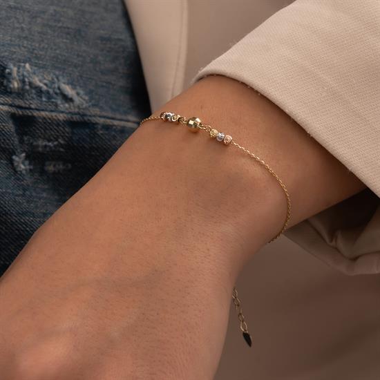 Dorikalı Minimal 14 Ayar Altın Bileklik