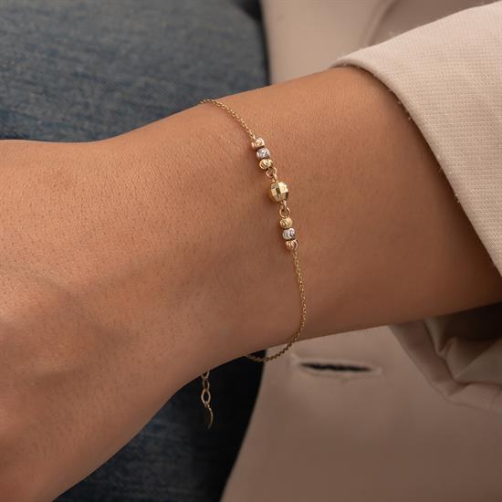 Dorikalı Minimal 14 Ayar Altın Bileklik