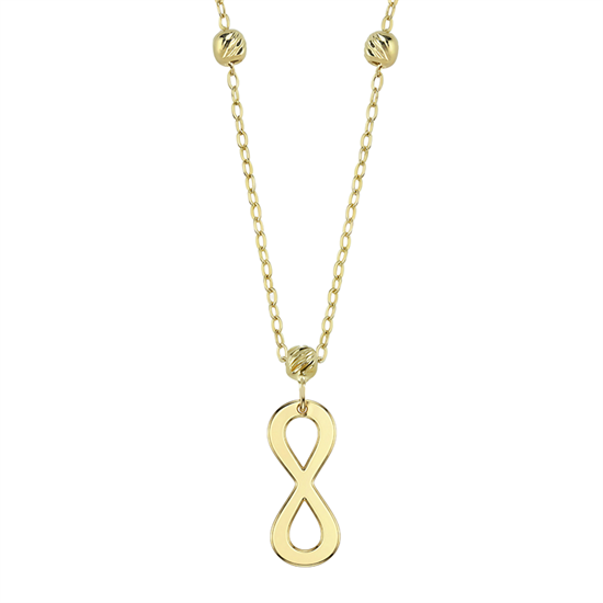 Dorikalı Sonsuzluk Minimal 14 Ayar Altın Kolye