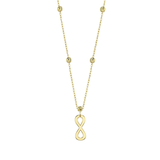 Dorikalı Sonsuzluk Minimal 14 Ayar Altın Kolye