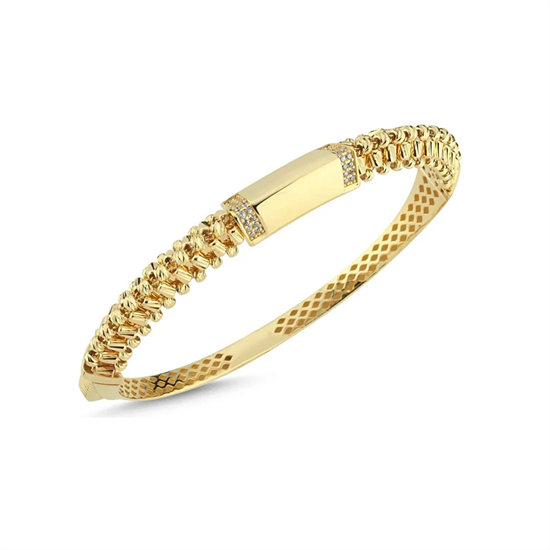 Dorikalı Taşlı 14 Ayar Altın Kelepçe