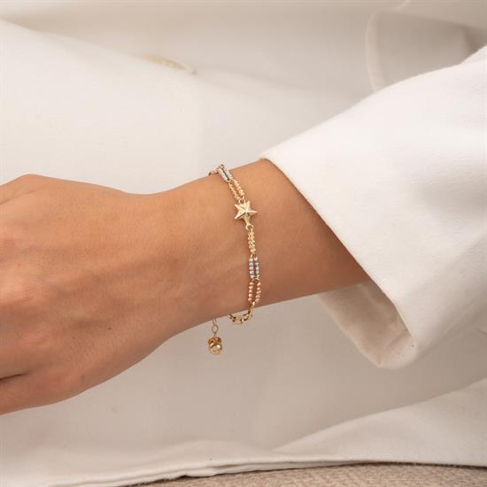 Dorikalı Yıldız 14 Ayar Altın Bileklik