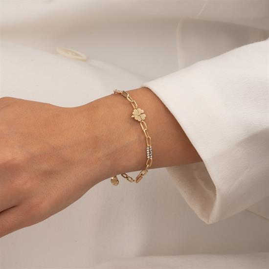 Dorikalı Yonca 14 Ayar Bileklik Altın