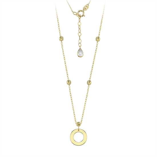 Dorikalı Yuvarlak Minimal 14 Ayar Altın Kolye