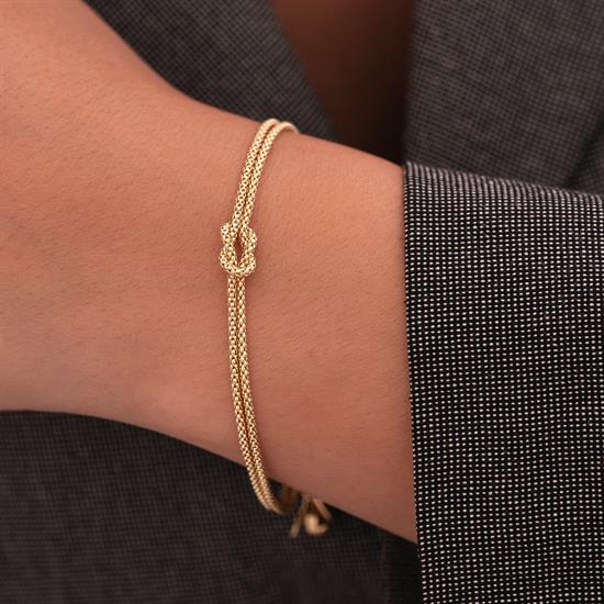 Düğüm Model 14 Ayar Altın Bileklik