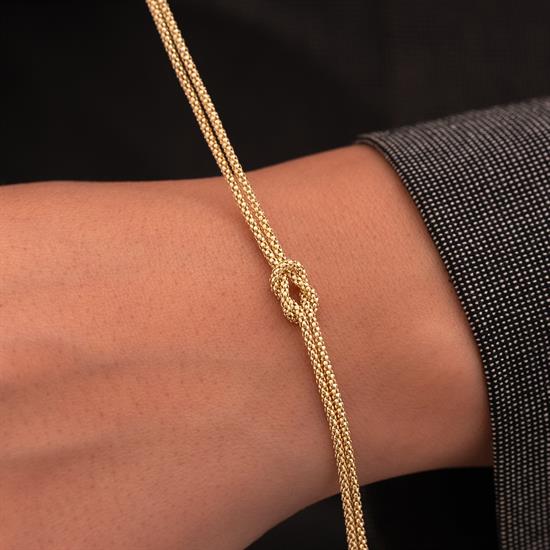 Düğüm Model 14 Ayar Altın Bileklik