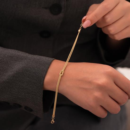 Düğüm Model 14 Ayar Altın Bileklik