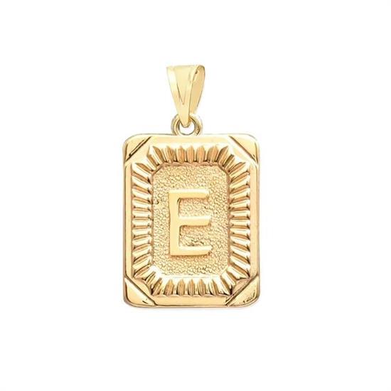 E Harfi 14 Ayar Altın Kolye Ucu