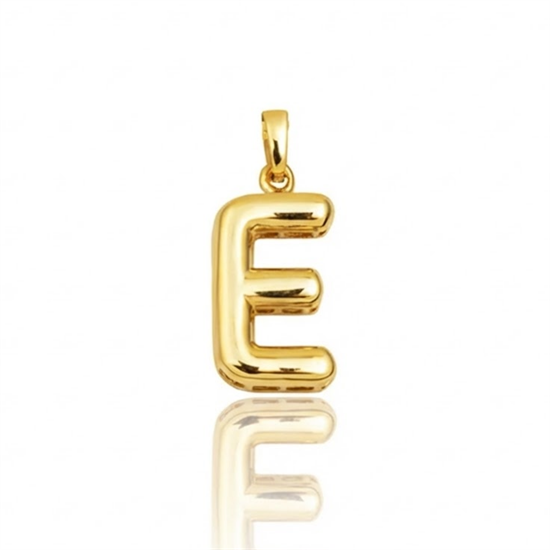 E Harfi Balon Model 14 Ayar Kolye Ucu