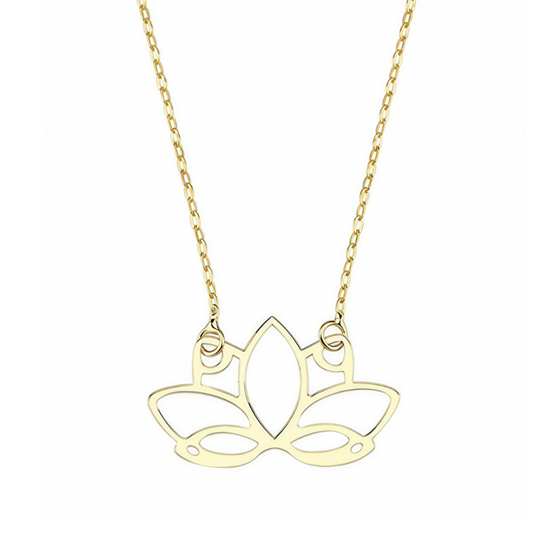 Lotus Minimal 14 Ayar Altın Kolye