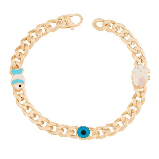 Anne Çocuk Yonca Gurmet Altın Bileklik