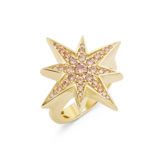 Cetaş Eterna Taşlı Kutup Yıldızı 14 Ayar Altın Yüzük