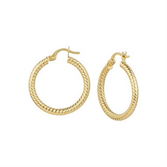 Burgu Halka Küpe 14 Ayar Altın