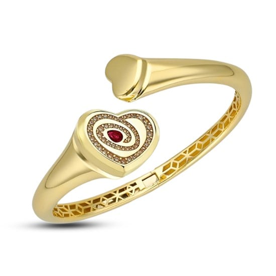 Cetaş Love & Heart Tasarım 14 Ayar Altın Kelepçe