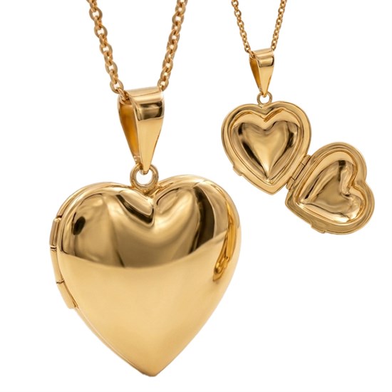 Açılabilir Kalp 14 Ayar Altın Kolye