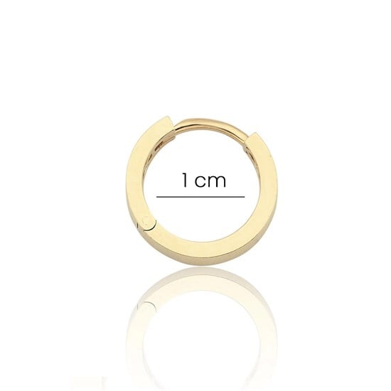 Köşeli Halka Küpe 14 Ayar Altın