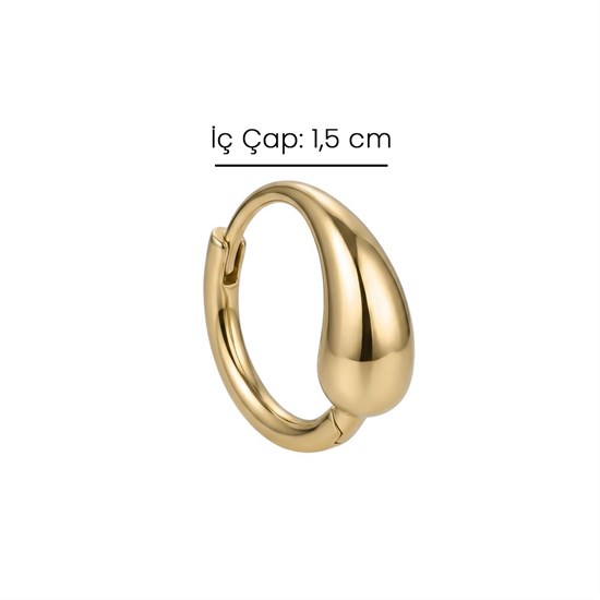 Damla Model 14 Ayar Küpe 1,5 cm