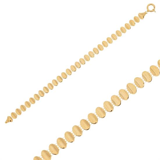 Elips Model 14 Ayar Altın Bileklik