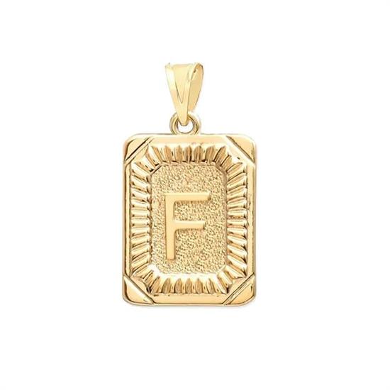 F Harfi 14 Ayar Altın Kolye Ucu