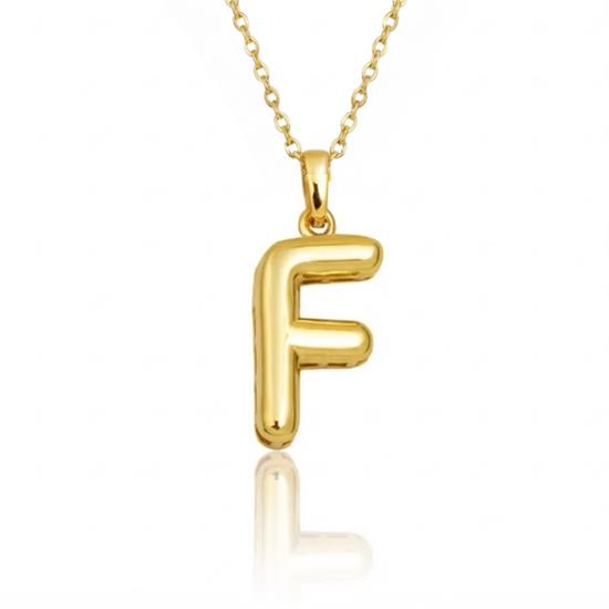 F Harfi Balon Model 14 Ayar Altın Kolye