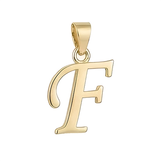 F Harfi El Yazısı 14 Ayar Kolye Ucu