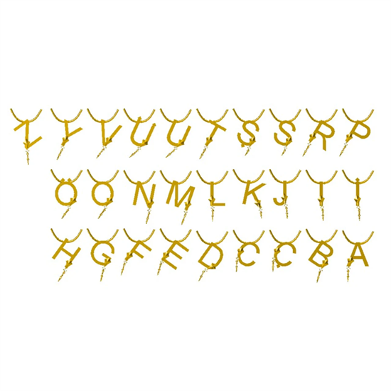 F Harfi Sallantılı Harfli Kolye