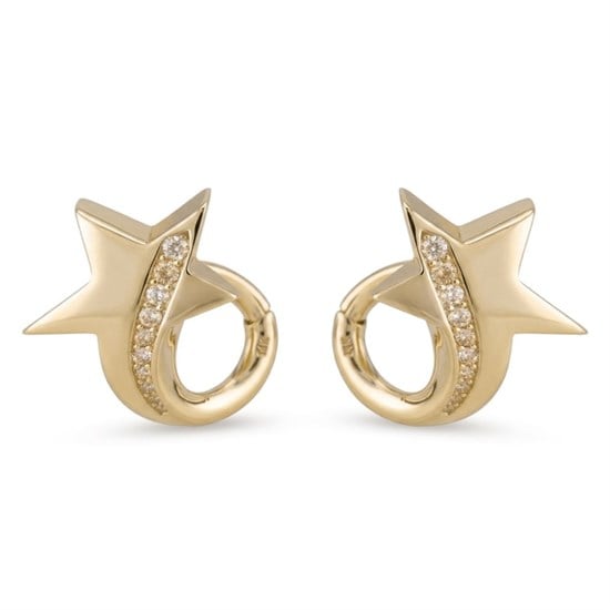 Cetaş Taşlı Yıldız 14 Ayar Altın Küpe