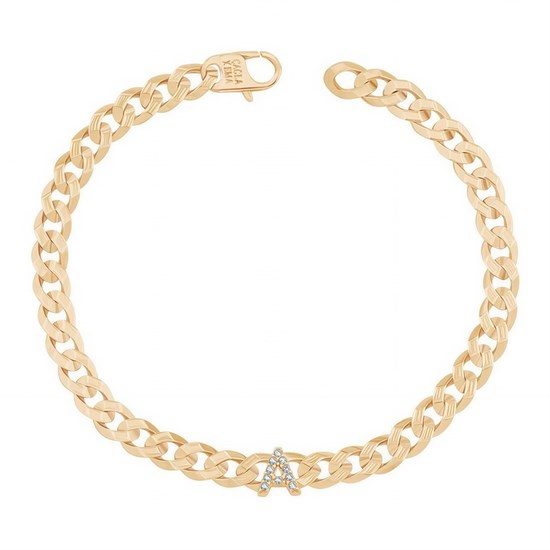 Anne Çocuk Harf Gurmet Altın Bileklik