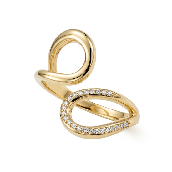 Cetaş Taşlı Tasarım 14 Ayar Altın Yüzük