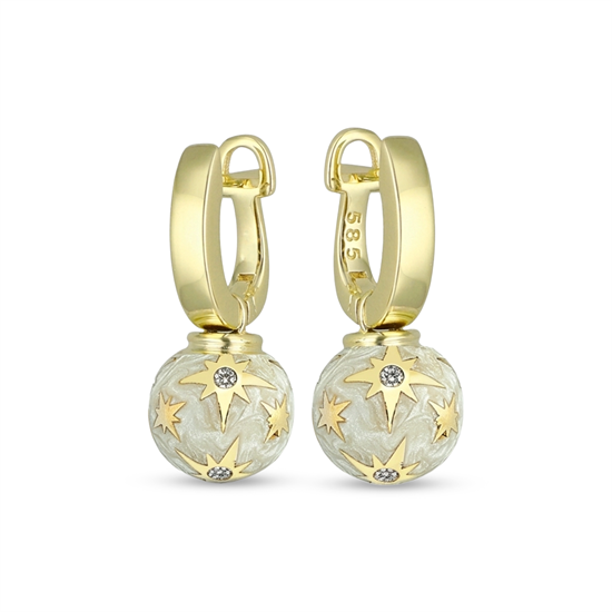 Cetaş Polaris Küpe 14 Ayar Altın