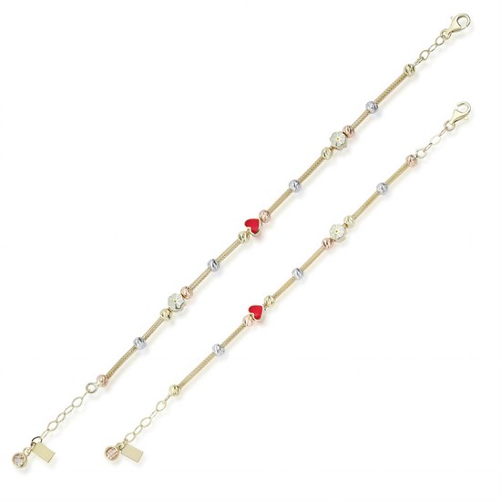 Ema Anne Çocuk Mineli İkili Set Altın Bileklik