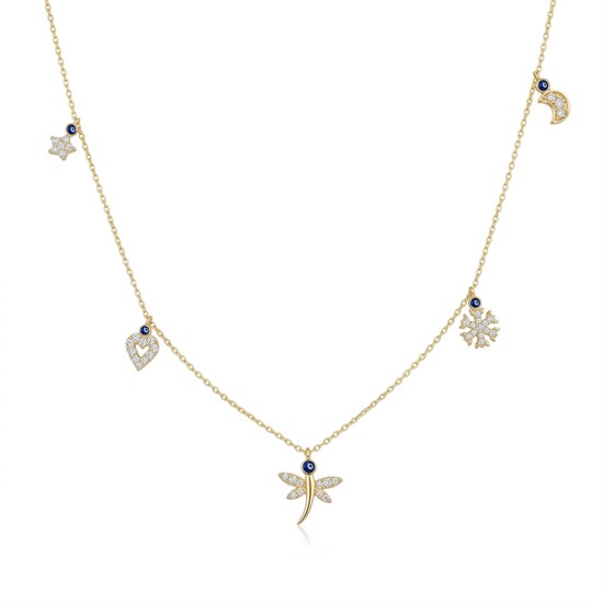 Minimal Şans Kolye 14 Ayar Altın