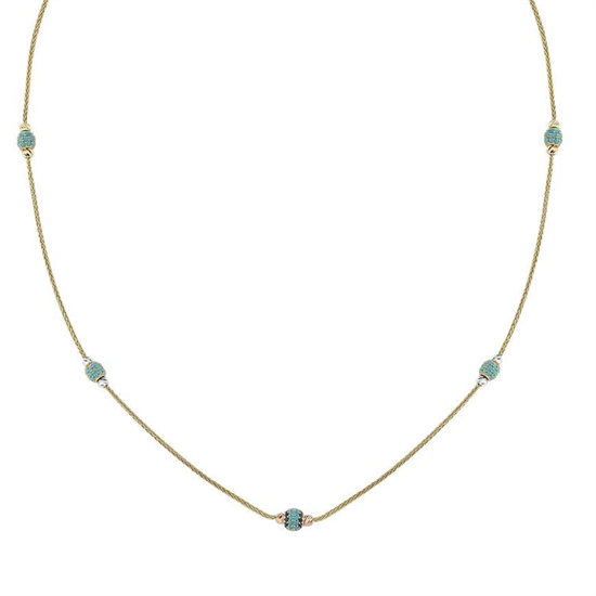 Firuze Taşlı Kolye Altın 14 Ayar