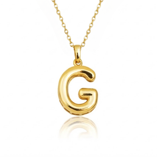 G Harfi Balon Model 14 Ayar Altın Kolye