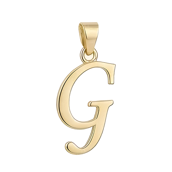 G Harfi El Yazısı 14 Ayar Kolye Ucu