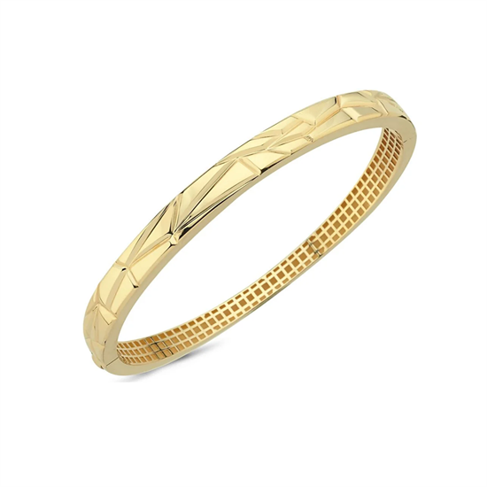 Geometrik 14 Ayar Altın Kelepçe