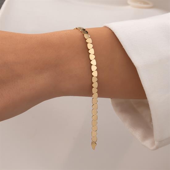 Geometrik Üçgen Model 14 Ayar Altın Bileklik